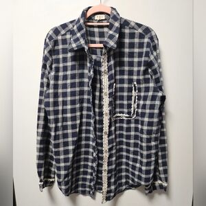 POL Plaid Button Down Top
